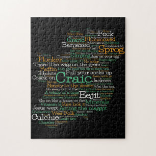 Irish Slang Karta Jigszle Puzzle Pussel
