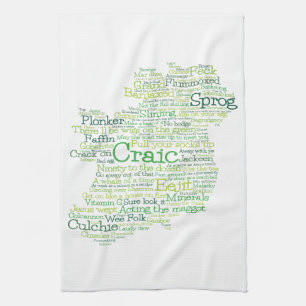 Irish Slang Karta Kökshandduk