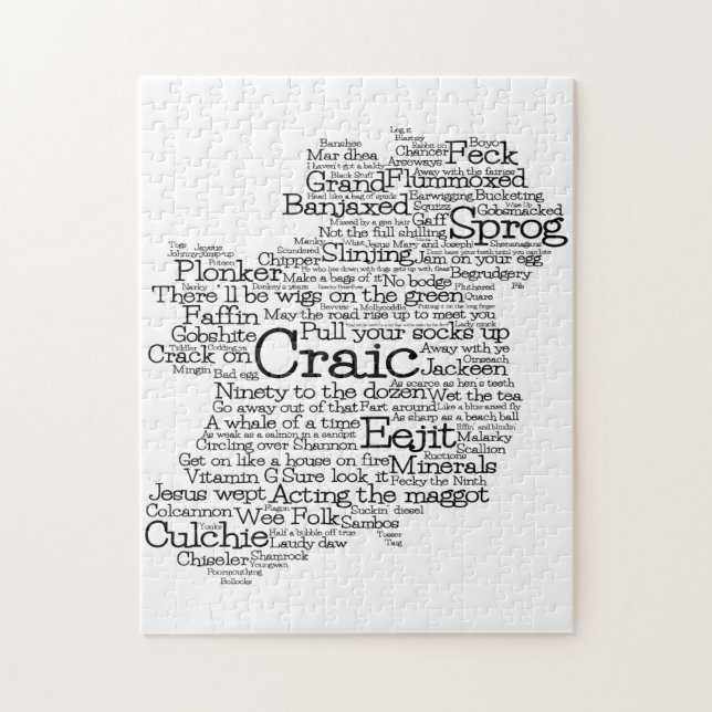 Irish Slang Karta Pussel (Vertikal)