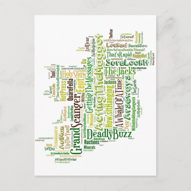 Irish Slang Karta Vykort (Framsida)