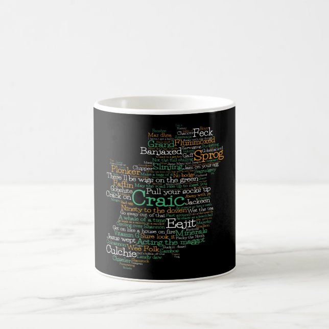 Irish Slang Ord Art Karta Coffee Mugg (Center)