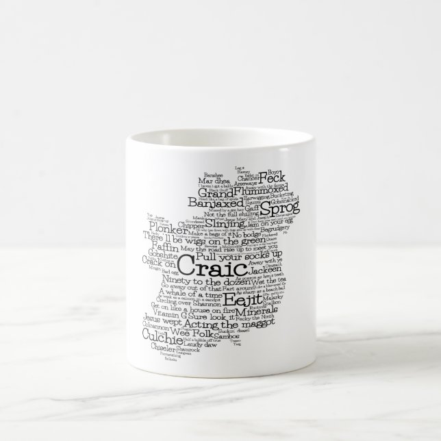 Irish Slang Ord Art Karta Coffee Mugg (Center)