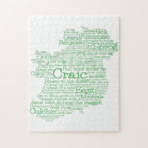 Irish Slang Ord Art Karta Jigszle Puzzle Pussel