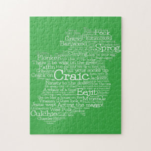 Irish Slang Ord Art Karta Jigszle Puzzle Pussel
