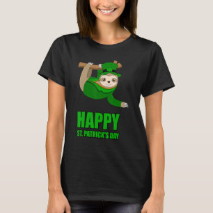 Irish Sloth Lycklig St patricks day Kids Ireland T Shirt