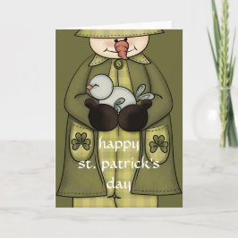 Irish Snögubbe d1 St. Patrick's Day Greeting Card Kort