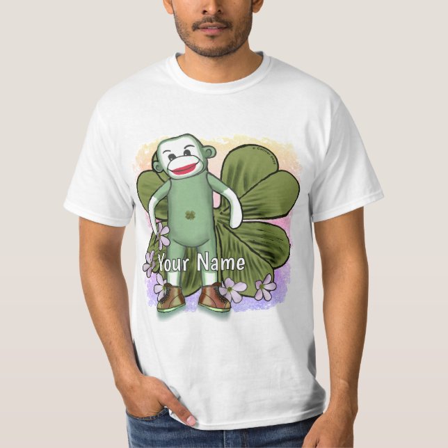 Irish Sock Monkey T Shirt (Framsida)