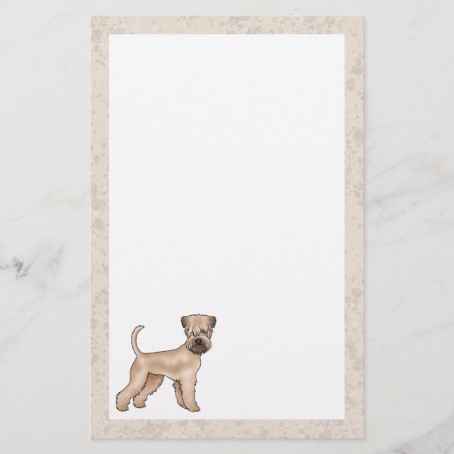 Irish Soft-Jackat Wheaten Terrier Cute Hund Beige Brevpapper (Framsida)
