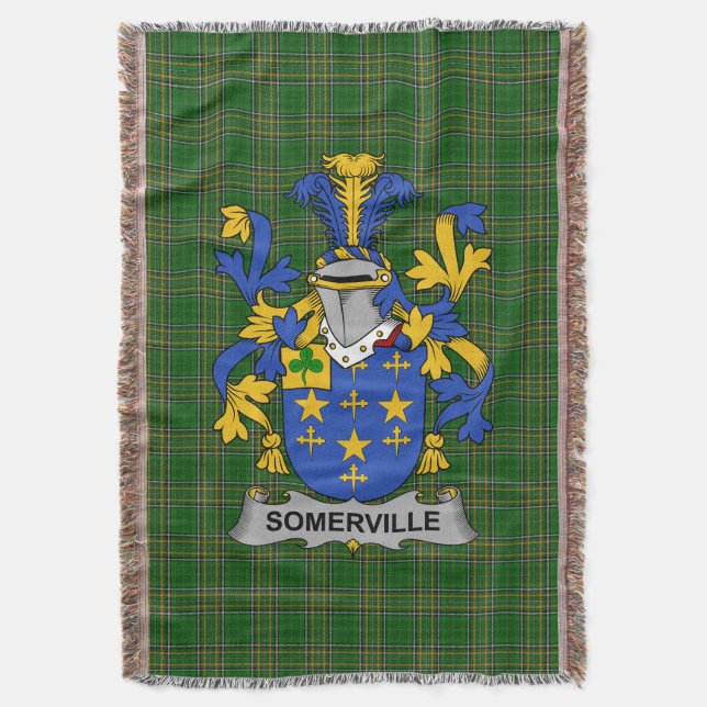Irish Somerville Jackar om Arm Family Crest Irelan Filt (Framsidan Vertikal)