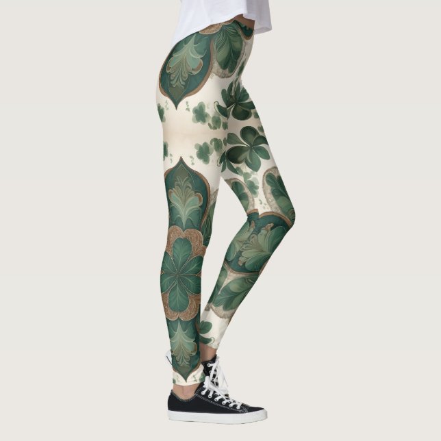 Irish Splendor: Boho Shamrock Leggings (Höger)