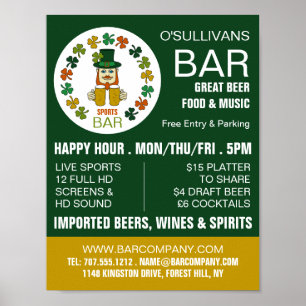 Irish Sports Pub, Pub/Brewery Advertising Poster