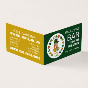Irish Sports Pub, Pub/Brewery, Detailed Visitkort