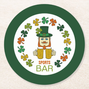 Irish Sports Pub, Pub/Brewery Underlägg Papper Rund