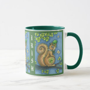 IRISH SQUIRREL ST. PATRICK'S DAY MUGG Grönt