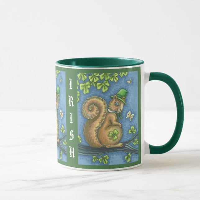IRISH SQUIRREL ST. PATRICK'S DAY MUGG Grönt (Höger)
