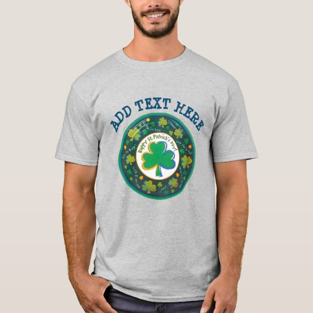 Irish St Patrick Circle T Shirt (Framsida)