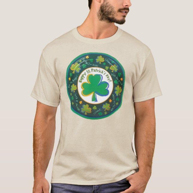 Irish St Patrick Circle T Shirt (Framsida)