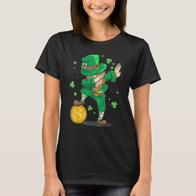 Irish St Patrick Day Dabbing Leprechaun Kid Toddl T Shirt (Framsida)