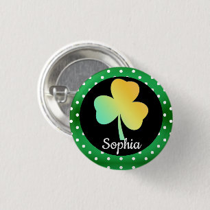 Irish St patrick's day Anpassningsbar Designad Sha Knapp
