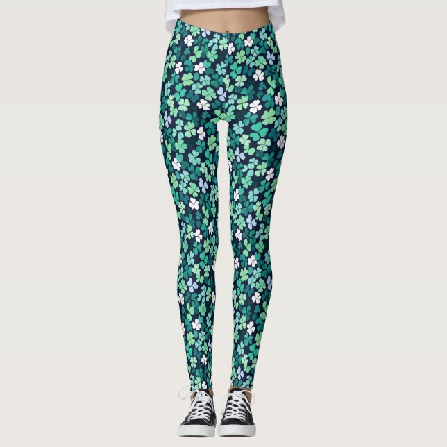 Irish St. Patrick's Day Fyrklöver Leggings (Framsida)