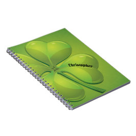 Irish St. Patrick's Day Grönt Shamrock Personalize Anteckningsbok