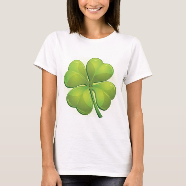 Irish St. Patrick's Day Grönt Shamrock Personalize T Shirt (Framsida)