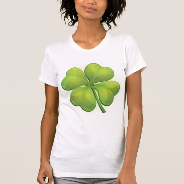 Irish St. Patrick's Day Grönt Shamrock Personalize T Shirt (Framsida)