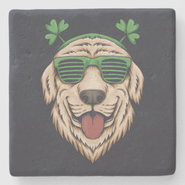 Irish St patrick's day hund älskare Sunglass Stenunderlägg