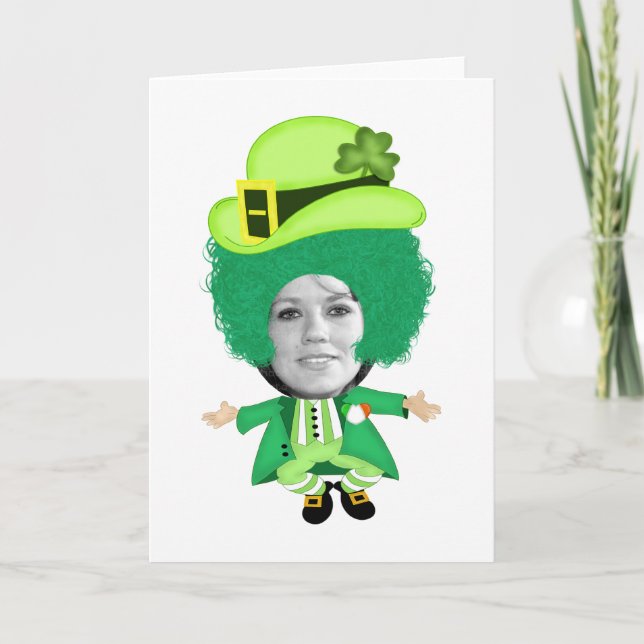 Irish St patricks day Jig, Photo Framed Head Kort (Framsida)