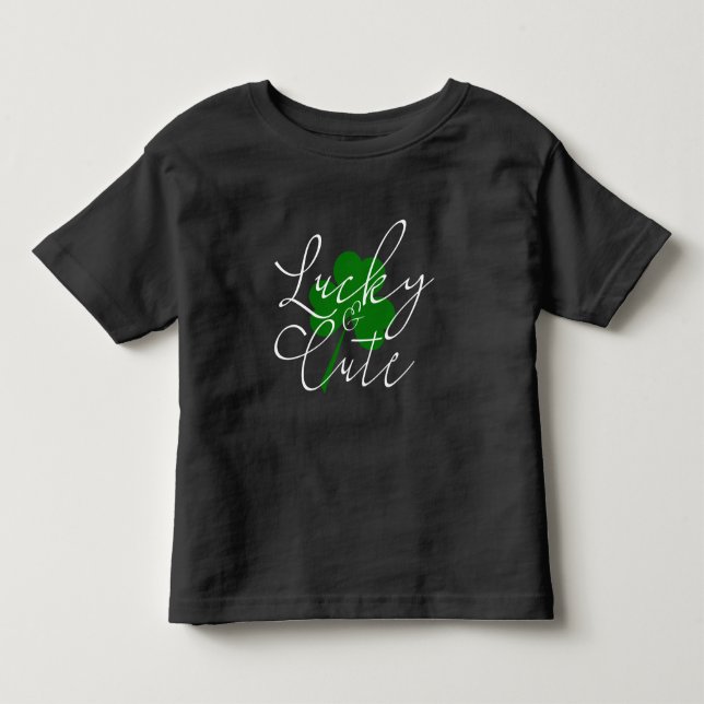 Irish St patricks day Lucky and Cute Shamrock Tee (Framsida)