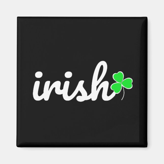 Irish St. Patrick's Day Lucky Shamrock Magnet (Framsidan)