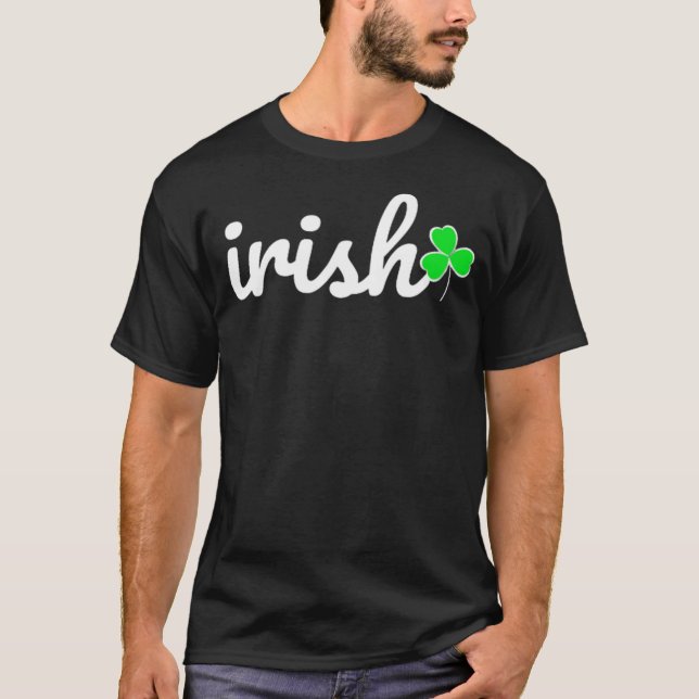 Irish St. Patrick's Day Lucky Shamrock T Shirt (Framsida)