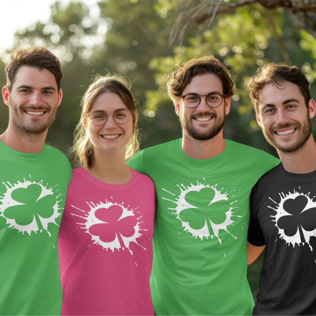 Irish St patricks day Shamrock White T Shirt (Irish St Patricks Day Shamrock White T-Shirt by Ricaso. Available in different colors & styles)