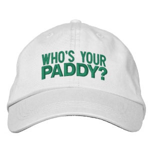 Irish St patricks day Whos Your Paddy Broderad Keps