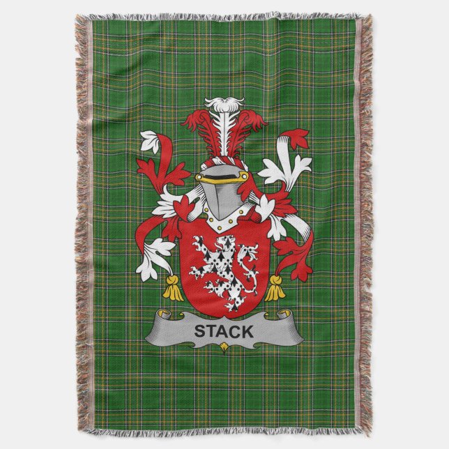 Irish Stack Jackar om Arm Family Crest Ireland Filt (Framsidan Vertikal)