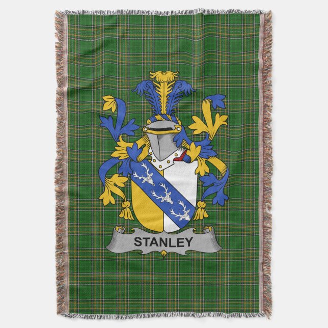 Irish Stanley Jackar om Arm Family Crest Ireland Filt (Framsidan Vertikal)