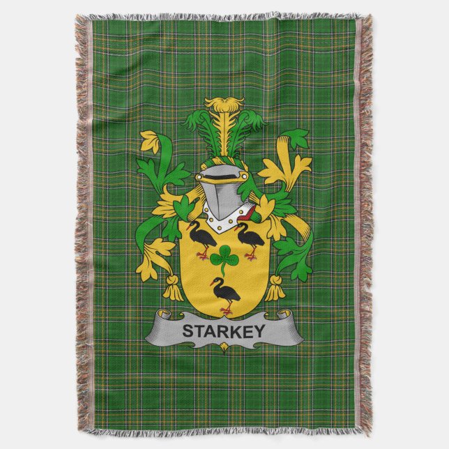 Irish Starkey Jackar om Arm Family Crest Ireland Filt (Framsidan Vertikal)