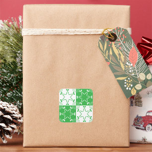 Irish Stars Fyrkantigt Klistermärke