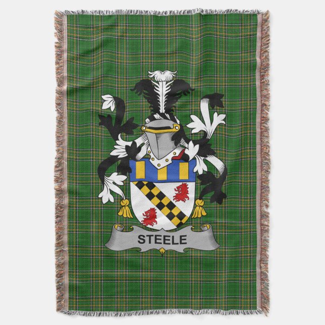 Irish Steele Jackar om Arm Family Crest Ireland Filt (Framsidan Vertikal)