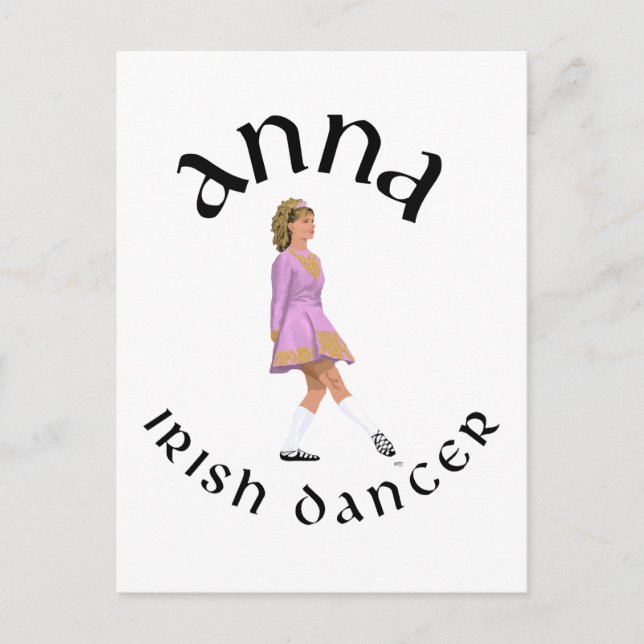 Irish Step Dance Anpassad design ANNA Vykort (Framsida)