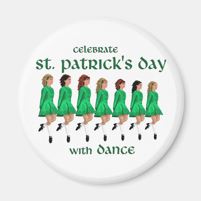 Irish Step Dance Celebrates St. Patrick's Day Magnet (Framsidan)