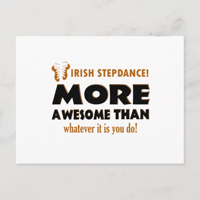 Irish Step Dance dansdesign Vykort (Framsida)