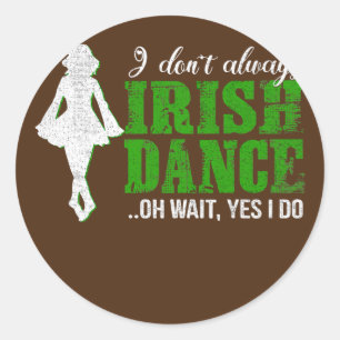 Irish Step Dance Girl Ireland Dancing Irish Dance Runt Klistermärke