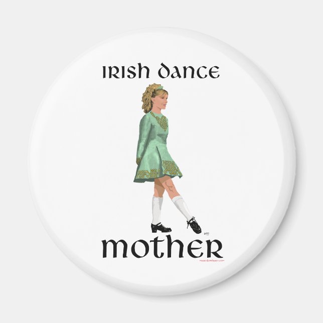 Irish Step Dance Mor - Grönt Magnet (Framsidan)