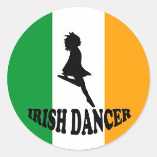 Irish Step Dancer Runt Klistermärke