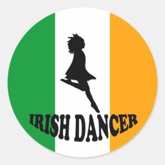Irish Step Dancer Runt Klistermärke