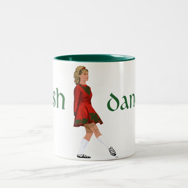 Irish Step Dancer - Soft Shoe - Red Två-Tonad Mugg (Center)