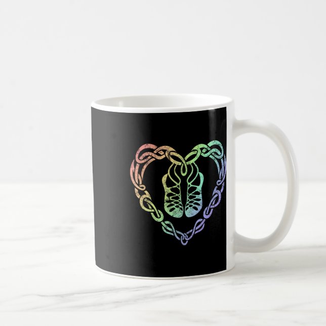 Irish Step Dancing Celtic Knot Heart Kaffemugg (Höger)