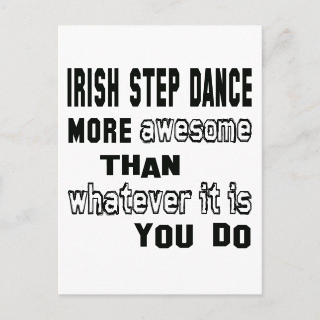 Irish Step dansar mer fantastisk än spelar ingen r Vykort (Framsida)