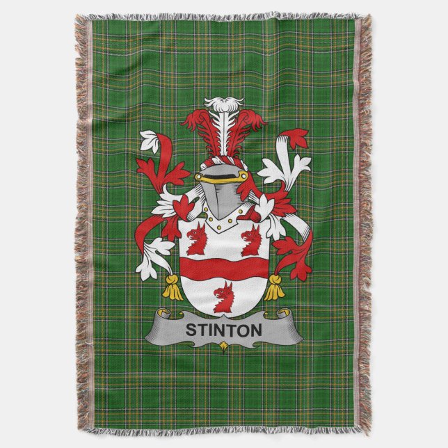 Irish Stinton Jackar om Arm Family Crest Ireland Filt (Framsidan Vertikal)